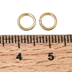 真鍮製オープンタイプ丸カン  鉛フリー＆カドミウムフリー＆ニッケルフリー  18KGP本金メッキ  6x0.9mm  内径：4.2mm  19ゲージ&nbsp;KK-CBA1A60-06B-G