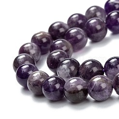 天然石アメジストビーズ連売り  AB級  ラウンド  7.5mm  穴：1mm  約50個/連  14.5~15（37.5-38センチメートル）&nbsp;LS-G-S030-7.5mm