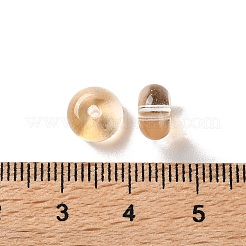 ベーキングペイント透明ガラスビーズ  ロンデル  オレンジ  8x5mm  穴：1.5mm  2083個/ 1000g&nbsp;DGLA-S116-01H