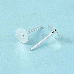 アイアン製スタッドピアス  ニッケルフリー  銀色のメッキ  11x6x0.8mm  ピン：0.8mm&nbsp;IFIN-E013-S-NF