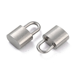 変色しにくい304ステンレススチールチャーム  南京錠  ステンレス鋼色  1/2x1/4x1/4インチ（12.5~14x8x5mm）  穴：4.5~5.5x3mm&nbsp;X-STAS-P231-18P-01