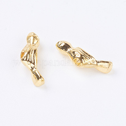 チベット風合金ビーズ  鉛フリー及びカドミウムフリー  鳥  ゴールドカラー  12x4x3.5mm  穴：1mm&nbsp;EA11914Y-G