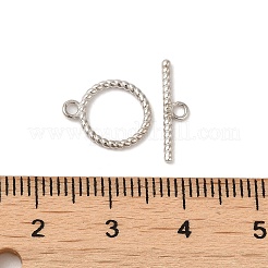 ロジウムメッキ 925 スターリングシルバー マンテル  ツイストリング  プラチナメッキ  リング：12x10x1mm  穴：1.4mm  バー：15x3.5x1mm  穴：1.4mm&nbsp;STER-G038-02P