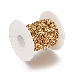 イオンプレーティング（IP）304ステンレスリンクチェーン  ハンダ付け  スプールで  ゴールドカラー  5x2.5x0.4mm  約65.61フィート（20m）/ロール&nbsp;CHS-F010-02-G
