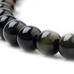 天然石タイガーアイビーズ連売り  ラウンド  8mm  穴：1mm  約46~47個/連  14.76~14.96（37.5~38センチメートル）&nbsp;X-G-S259-22-8mm