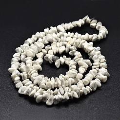 さざれ石の天然のハウライトビーズ連売り  5~8x5~8mm  穴：1mm  80~81cm&nbsp;G-N0134-11
