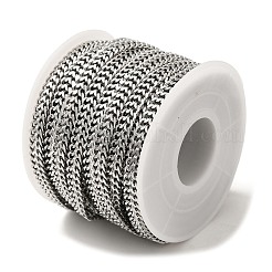 304ステンレススチールカーブチェーン  溶接されていない  スプールで  ステンレス鋼色  5x4x1.5mm&nbsp;CHS-C013-01C-P