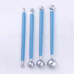 プロのDIYステンレススチールポリマークレイツール  ステンレス鋼色  12.5~13.3 6~8 CMXmm  10個/セット&nbsp;TOOL-WH0044-04