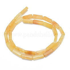 天然石イエローアベンチュリンビーズ連売り  直方体の  12.5~13.5x3~5x3~4.5mm  穴：1mm  約30~32個/連  15.1~15.9インチ（38.5~40.5cm）&nbsp;G-F631-E01-01