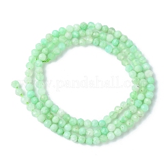 天然クリソプレーズビーズ連売り  多面カット  ラウンド  3mm  穴：0.7mm  約130~140個/連  15.35~15.47インチ（39~39.3cm）&nbsp;G-F748-X01-02A