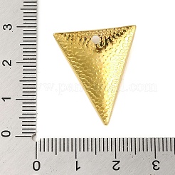 イオンプレーティング（IP）304ステンレスペンダント  トライアングルチャーム  18KGP本金メッキ  26x21.5x3mm  穴：1.8mm&nbsp;STAS-C104-50G