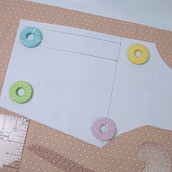 アイロンと布の圧力バー  フラットラウンド  ミックスカラー  50x8mm  4個/セット&nbsp;PW-WG4B063-01