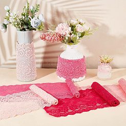 4ヤード 4色 花柄ウェーブエッジレーストリム  ナイロンレースリボン  結婚式の飾り付けに  縫い  髪の弓作り  ギフト包装  ミックスカラー  5-7/8インチ（150mm）  1ヤード/色&nbsp;OCOR-GF0002-59