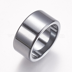 非磁性合成ヘマタイトリング  原色  サイズ10（20mm）&nbsp;RJEW-K223-01-20mm