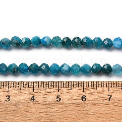 天然石アパタイトビーズ連売り  多面カット  ラウンド  4mm  穴：0.8mm  約97~103個/連  38~39cm&nbsp;G-A276-C08-4mm-03