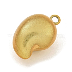真鍮製ベルペンダント  勾玉  ゴールデンロッド  28x16x17mm  穴：3mm&nbsp;KK-B086-01A