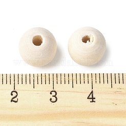 ウッドビーズ  ラウンド  アンティークホワイト  10mm  穴：2~4mm  約1666個/500g&nbsp;WOOD-XCP0002-04