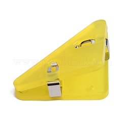プラスチックブルドッグバインダークリップ  鉄のパーツのある三角形  事務用品用  きいろ  3x5.2x1.9cm&nbsp;TOOL-WH0051-10E