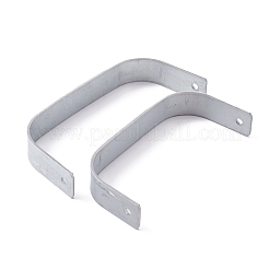 バッグクラフト用アイアン製がま口金具  プラチナ  11.1~12.6x5~5.5x1.8~1.85cm  穴：4.3mm&nbsp;FIND-WH0105-80P