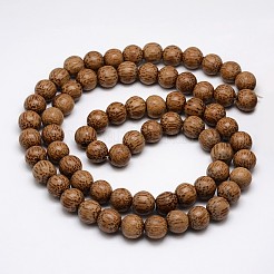 天然ココナッツ木のビーズ連売り  ラウンド  ココナッツブラウン  11~12x10mm  穴：3mm  約70個/連  31.4インチ&nbsp;COCB-P002-06