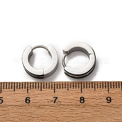 304ステンレススチールフープピアス  316ステンレス鋼  イオンプレーティング（ip）  ミックスカラー  13.5x4mm&nbsp;EJEW-D331-04PB