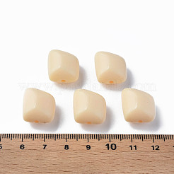 不透明なアクリルビーズ  ポリゴン  桃パフ  17.5x15.5x11mm  穴：2mm  約230個/500g&nbsp;MACR-S373-15A-A15