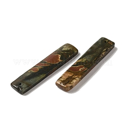 天然ピカソジャスパーペンダント  長方形チャーム  48x10.5~11x4~4.5mm  穴：1.2mm&nbsp;G-Q161-07A