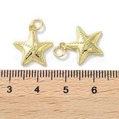 ラックメッキ真鍮ペンダント  長持ちメッキ  鉛フリー＆カドミウムフリー  スター  18KGP本金メッキ  16x14.5x3mm  穴：3.4mm&nbsp;KK-Z039-27G