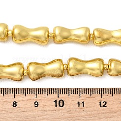 電気メッキガラスビーズセット  竹の棒  黄金メッキ  16.5x8.5x7mm  穴：1mm  約22個/連  15.75''（40センチメートル）&nbsp;EGLA-F166-13G
