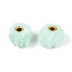 ウサギの毛の模造品 ヨーロッパのビーズ  ロンデル  アクアマリン  19.5~20x12mm  穴：4mm&nbsp;FIND-WH0126-574R