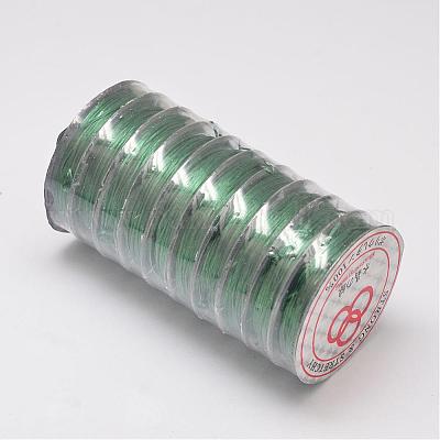 フラット弾性クリスタルストリング  弾性ビーズ糸  ストレッチブレスレット作り用  シーグリーン  0.8mm  約10.93ヤード（10m）/ロール&nbsp;EW-O001-02M-1