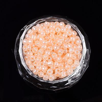 ガラスシードビーズ  セイロン  ラウンド  ビスク  12/0  2mm  穴：1mm  約30000個/ポンド&nbsp;SEED-A011-2mm-147-1