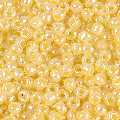 ガラスシードビーズ  セイロン  ラウンド  ライトカーキ  8/0  3mm  穴：1mm  約10000個/ポンド&nbsp;SEED-A011-3mm-142-1