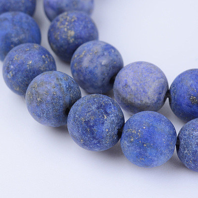 天然石ラピスラズリビーズ連売り  ラウンド  艶消し  染め  8~8.5mm  穴：1mm  約45~47個/連  15インチ&nbsp;G-Q462-8mm-19-1
