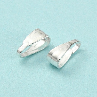 鉄はベイルにスナップ  銀  7x3x3.5mm  穴：3x6.5mm  約100個/袋&nbsp;IFIN-WH0041-01S-1