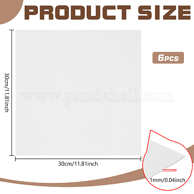 キャップのつばのプラスチック板  正方形  ホワイト  300x300x1mm&nbsp;DIY-WH0591-246A-02-1
