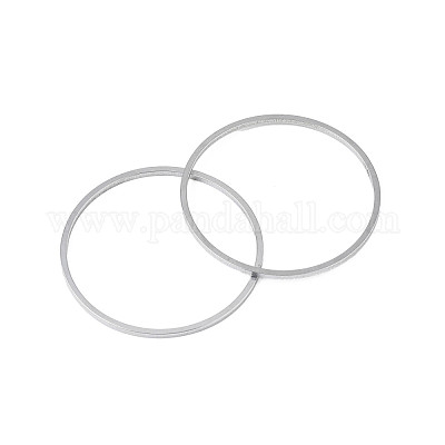 変色しない304ステンレススチール製リンクリング  ステンレス鋼色  30x1mm  内径：28mm&nbsp;STAS-T047-15N-1