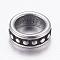 304 Stainless Steel Beads, Ring, Antique Silver, 8x3mm, Hole: 6mm
