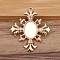 Alloy Cabochon Settings, Rhombus, Light Gold, 52x45mm