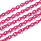 ABS Plastic Cable Chains, Oval, Deep Pink, 14.96 inch~15.35 inch(38~39cm), 5.5~6mm