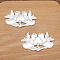 Alloy Cabochons, Flower, Silver, 50x30mm, 20pcs/set