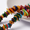 Natural Shell Chip Beads Strands, Shell Shards, Dyed, Mixed Color, 5~7x1~2mm, Hole: 0.8mm, about 278~282pcs/strand, 32 inch