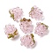 Handmade Lampwork Beads, Raspberry, Pearl Pink, 12.5x10~12mm, Hole: 1.6mm