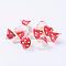 Resin Pendants, Mushroom, Red, 34~36x22~26x22~26mm, Hole: 2mm