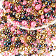 半円形 ABS プラスチック カボション  ショッキングピンク  3~9x1.5~4.5mm  100 G /セッティング&nbsp;FIND-TAC0038-08C-3