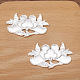 合金カボション  花  銀  50x30mm  20個/セット&nbsp;PW-WGB3C70-01-1
