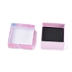厚紙箱リングボックス  内部のスポンジ  正方形  空色  5.2x5.2x3.2cm&nbsp;LS-CBOX-G018-A02-3