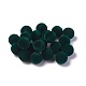 フロッキーアクリルビーズ  ラウンド  濃い緑  10mm  穴：2mm&nbsp;OACR-L011-C-14-1