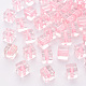 透明なアクリルビーズ  キューブ  ピンク  8x7.5x7.5mm  穴：1.8mm  約900個/500g&nbsp;TACR-S154-12A-20-1