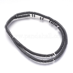 非磁性合成ヘマタイトビーズ連売り  ヒシビーズ  フラットラウンド/ディスク  原色  4x1~1.5mm  穴：1mm  約258~261個/連  15.7インチ（40cm）